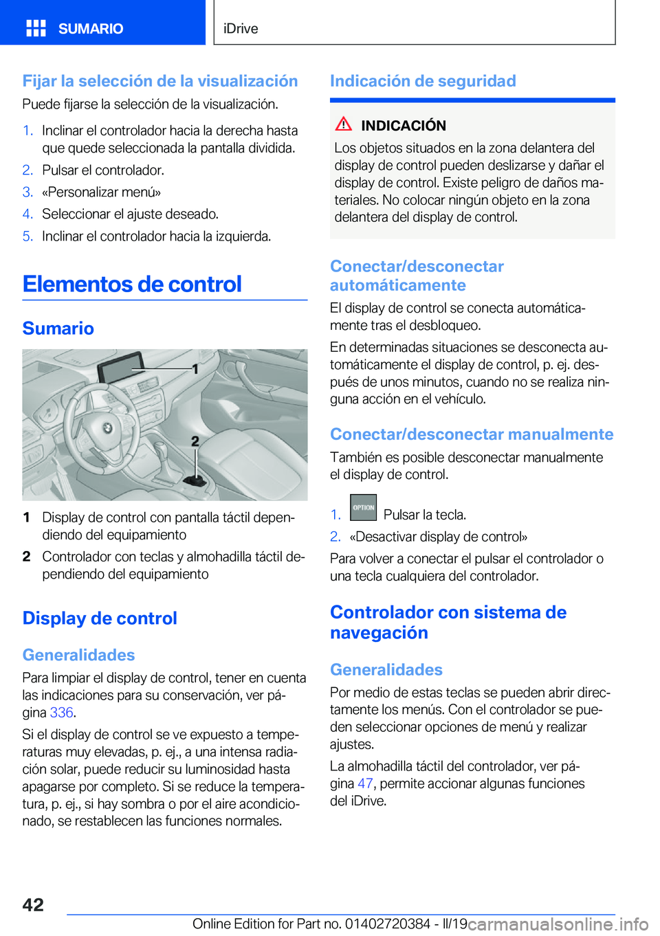BMW X2 2019  Manuales de Empleo (in Spanish) �F�i�j�a�r��l�a��s�e�l�e�c�c�i�