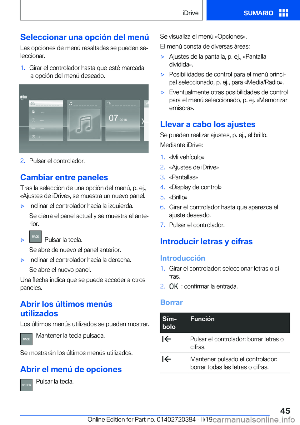 BMW X2 2019  Manuales de Empleo (in Spanish) �S�e�l�e�c�c�i�o�n�a�r��u�n�a��o�p�c�i�