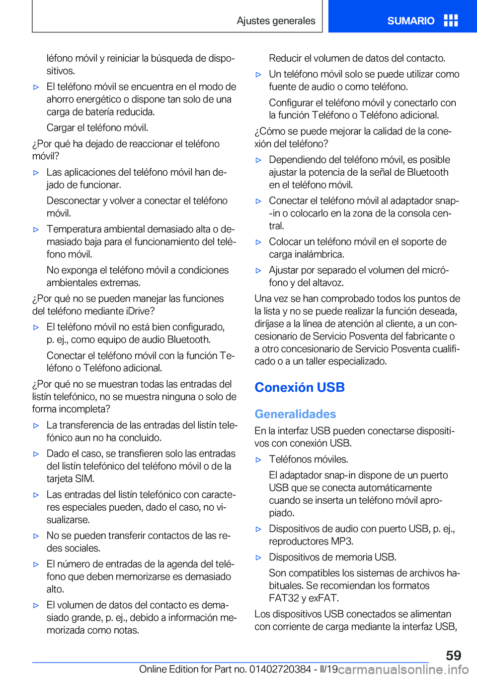 BMW X2 2019  Manuales de Empleo (in Spanish) �l�