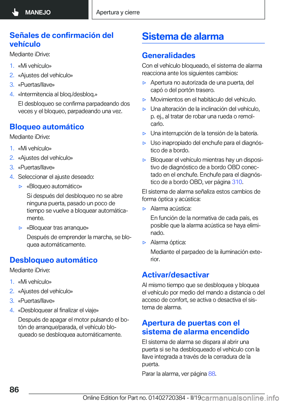 BMW X2 2019  Manuales de Empleo (in Spanish) �S�e�