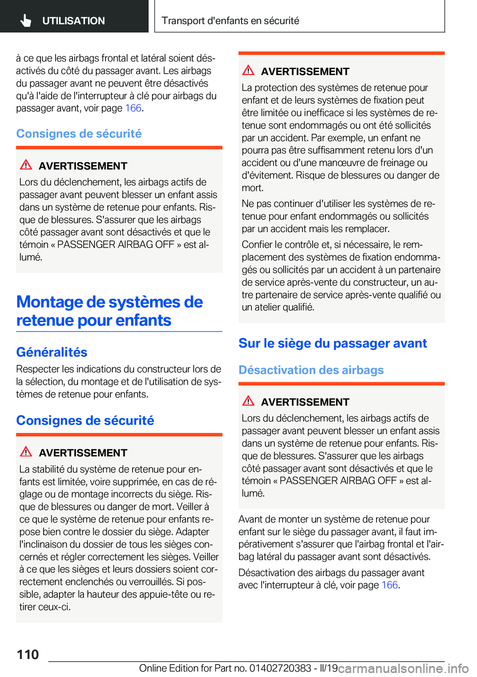 BMW X2 2019  Notices Demploi (in French) �