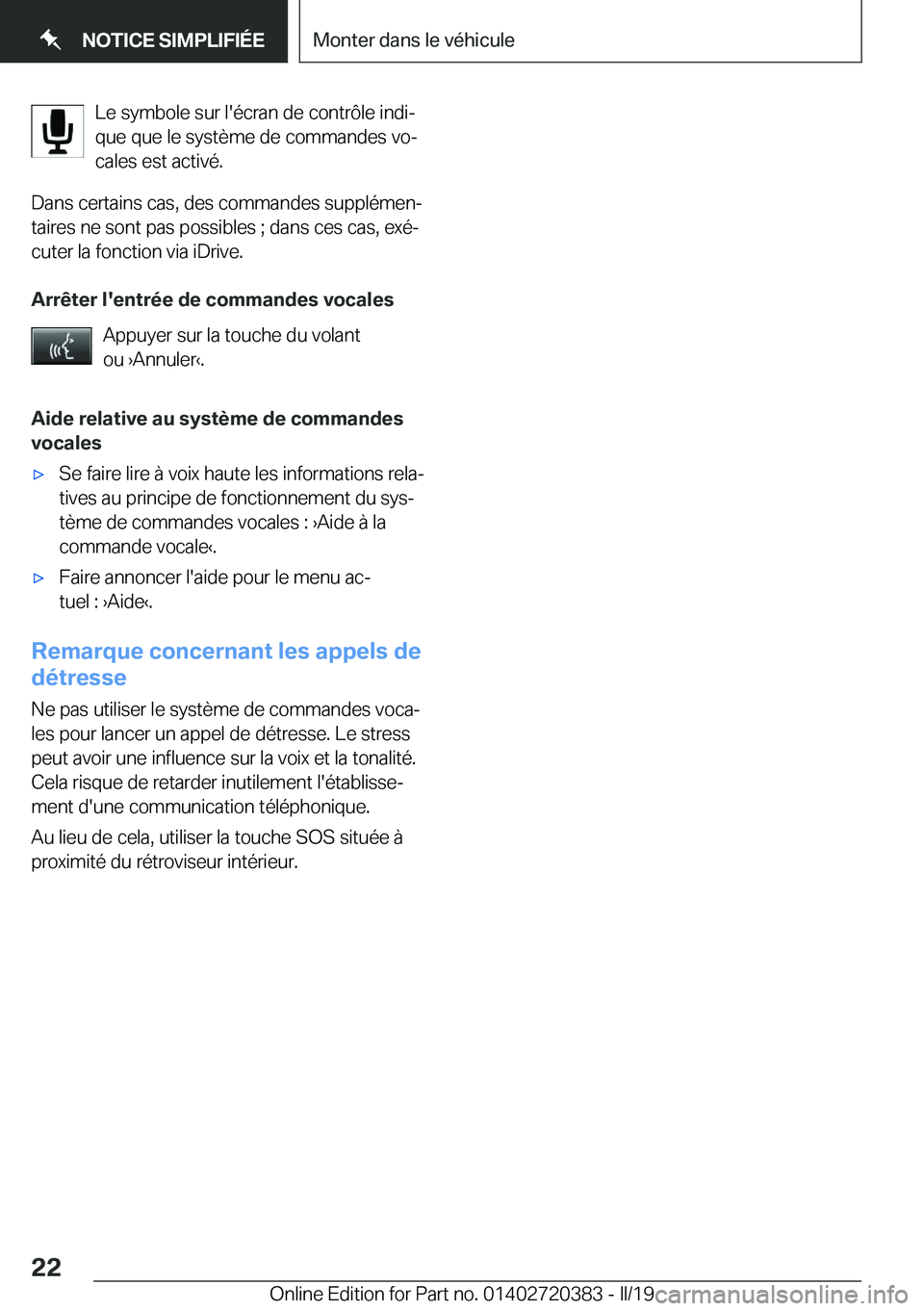 BMW X2 2019  Notices Demploi (in French) �L�e��s�y�m�b�o�l�e��s�u�r��l�'�é�c�r�a�n��d�e��c�o�n�t�r�