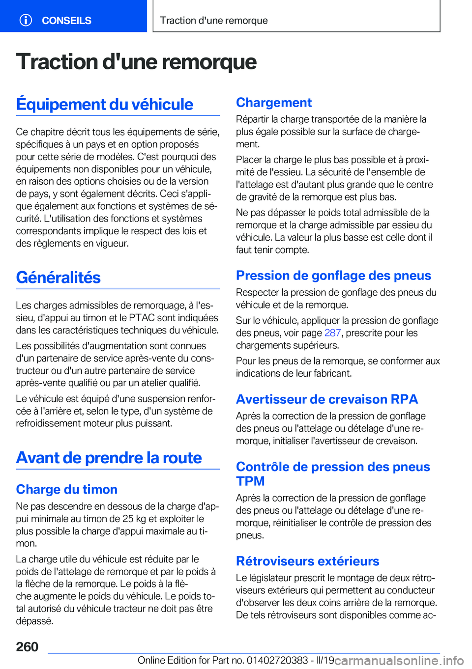 BMW X2 2019  Notices Demploi (in French) �T�r�a�c�t�i�o�n��d�'�u�n�e��r�e�m�o�r�q�u�e�