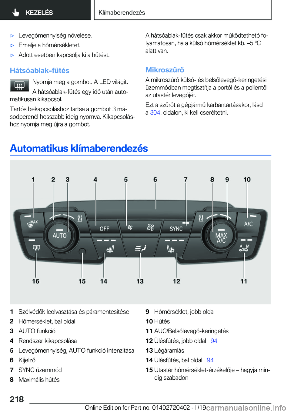 BMW X2 2019  Kezelési útmutató (in Hungarian) x�L�e�v�e�g�