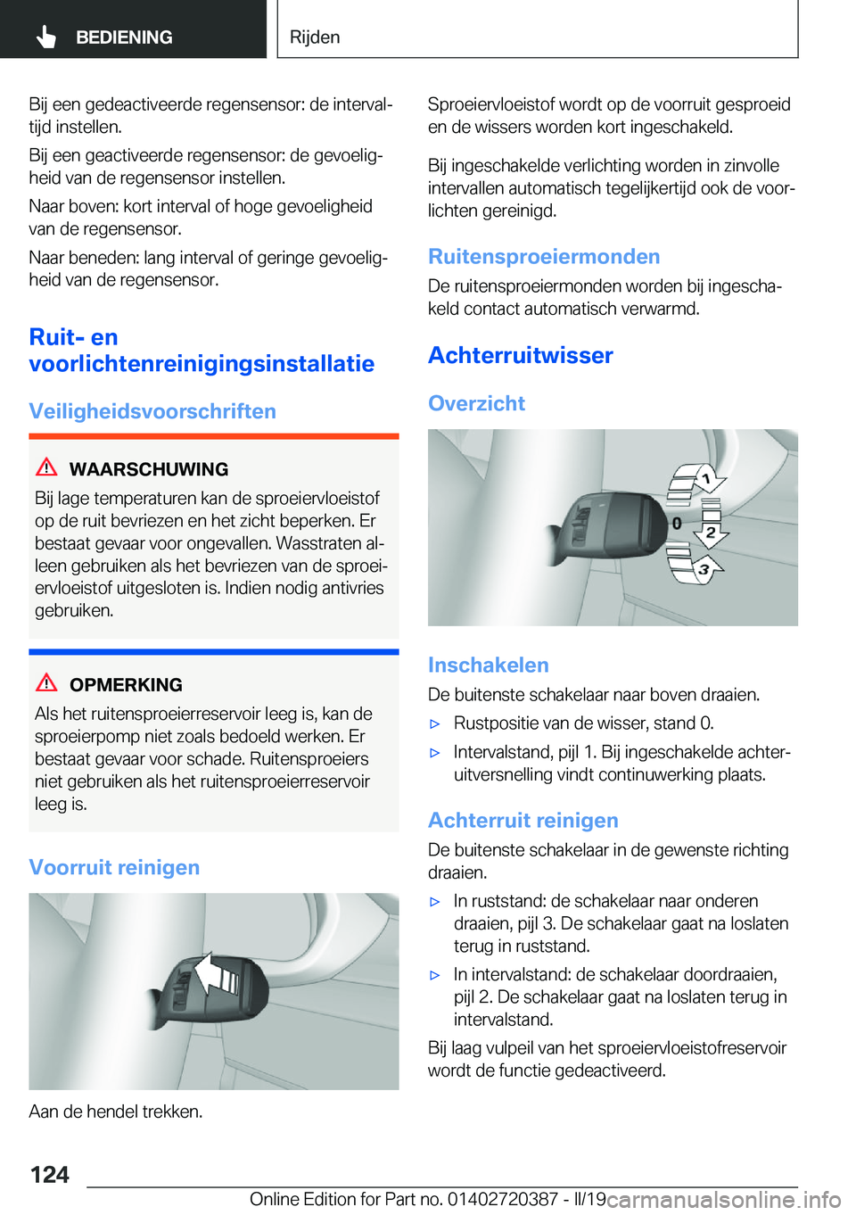 BMW X2 2019  Instructieboekjes (in Dutch) �B�i�j��e�e�n��g�e�d�e�a�c�t�i�v�e�e�r�d�e��r�e�g�e�n�s�e�n�s�o�r�:��d�e��i�n�t�e�r�v�a�lj�t�i�j�d��i�n�s�t�e�l�l�e�n�.
�B�i�j��e�e�n��g�e�a�c�t�i�v�e�e�r�d�e��r�e�g�e�n�s�e�n�s�o�r�:��d�e�