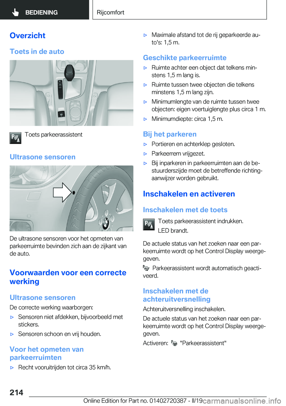 BMW X2 2019  Instructieboekjes (in Dutch) �O�v�e�r�z�i�c�h�t�T�o�e�t�s��i�n��d�e��a�u�t�o
�T�o�e�t�s��p�a�r�k�e�e�r�a�s�s�i�s�t�e�n�t
�U�l�t�r�a�s�o�n�e��s�e�n�s�o�r�e�n
�D�e��u�l�t�r�a�s�o�n�e��s�e�n�s�o�r�e�n��v�o�o�r��h�e�t��o�p�