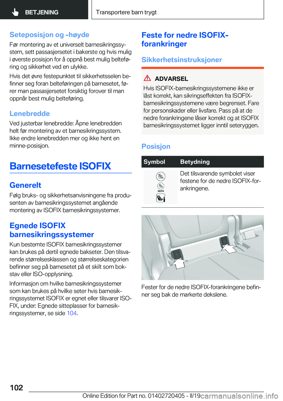 BMW X2 2019  InstruksjonsbØker (in Norwegian) �S�e�t�e�p�o�s�i�s�j�o�n��o�g��-�h�