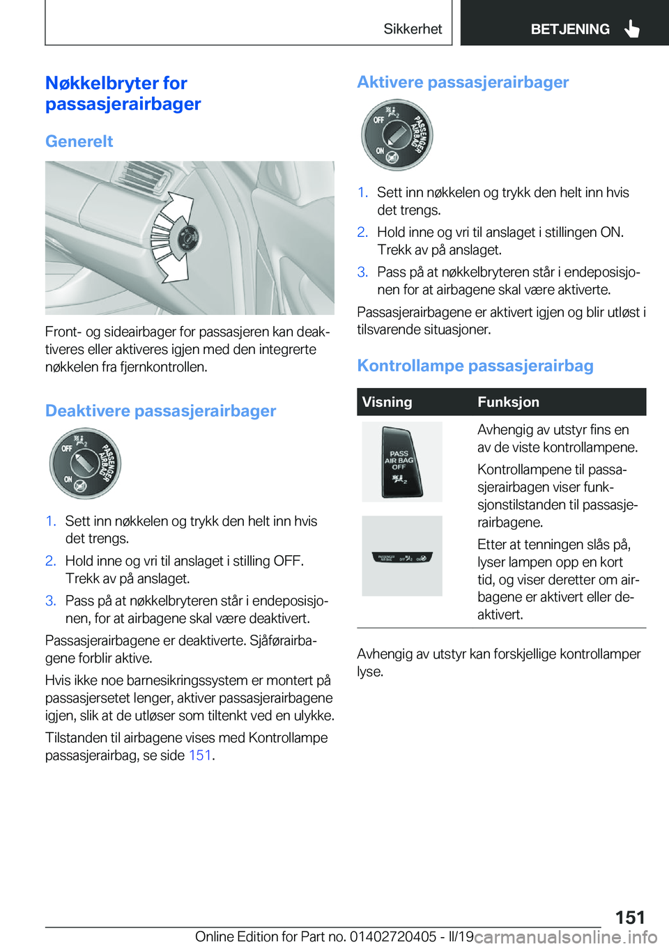 BMW X2 2019  InstruksjonsbØker (in Norwegian) �N�