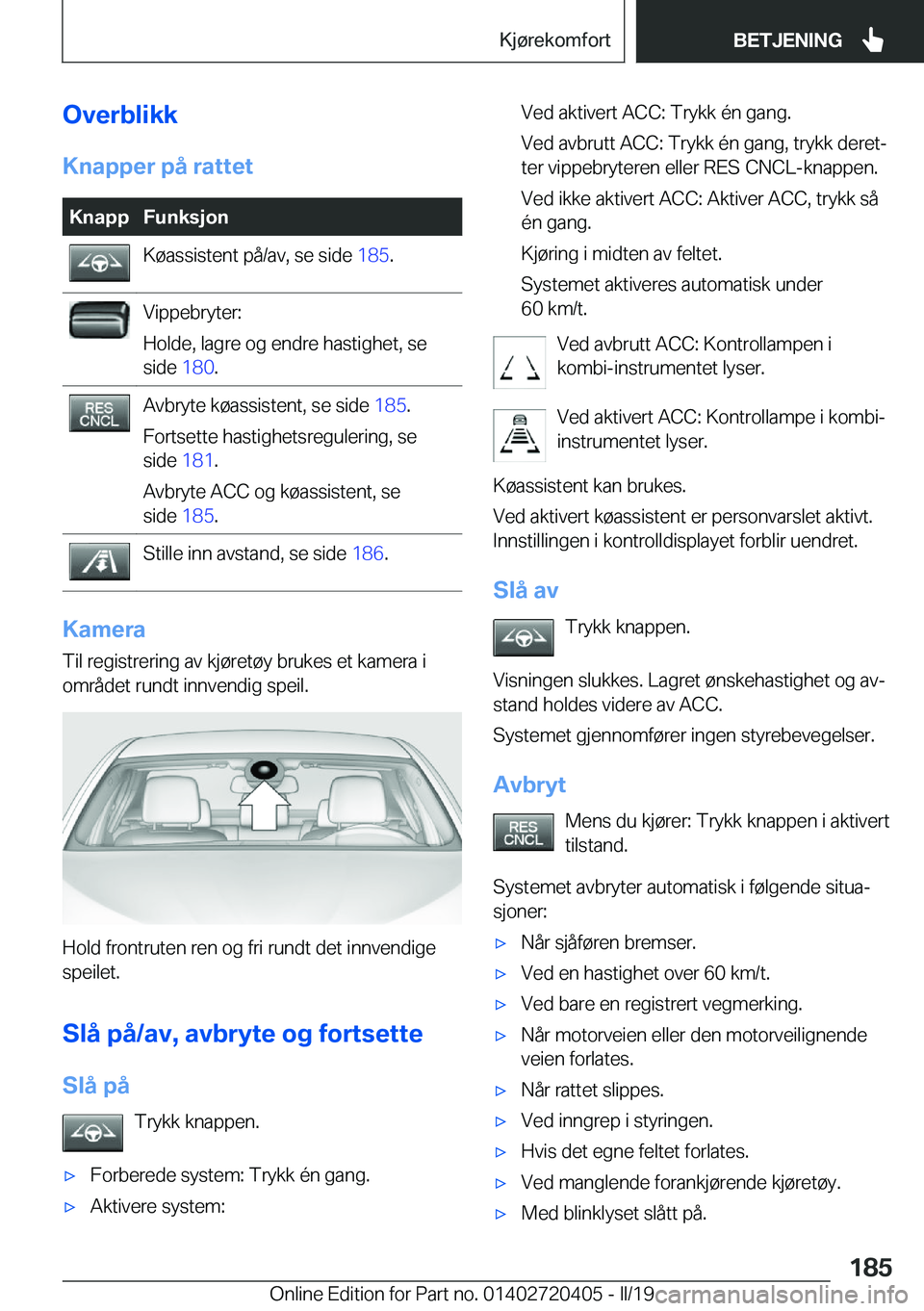 BMW X2 2019  InstruksjonsbØker (in Norwegian) �O�v�e�r�b�l�i�k�k�K�n�a�p�p�e�r��p�å��r�a�t�t�e�t�K�n�a�p�p�F�u�n�k�s�j�o�n�K�