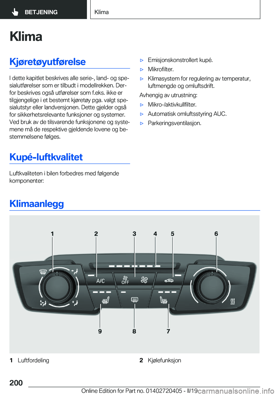 BMW X2 2019  InstruksjonsbØker (in Norwegian) �K�l�i�m�a�K�j�