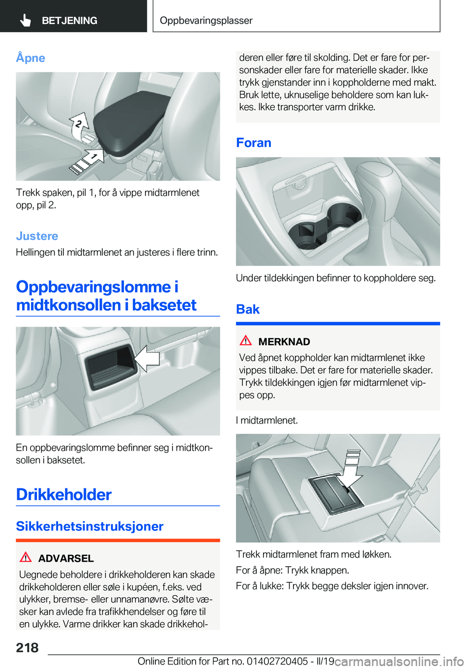 BMW X2 2019  InstruksjonsbØker (in Norwegian) �