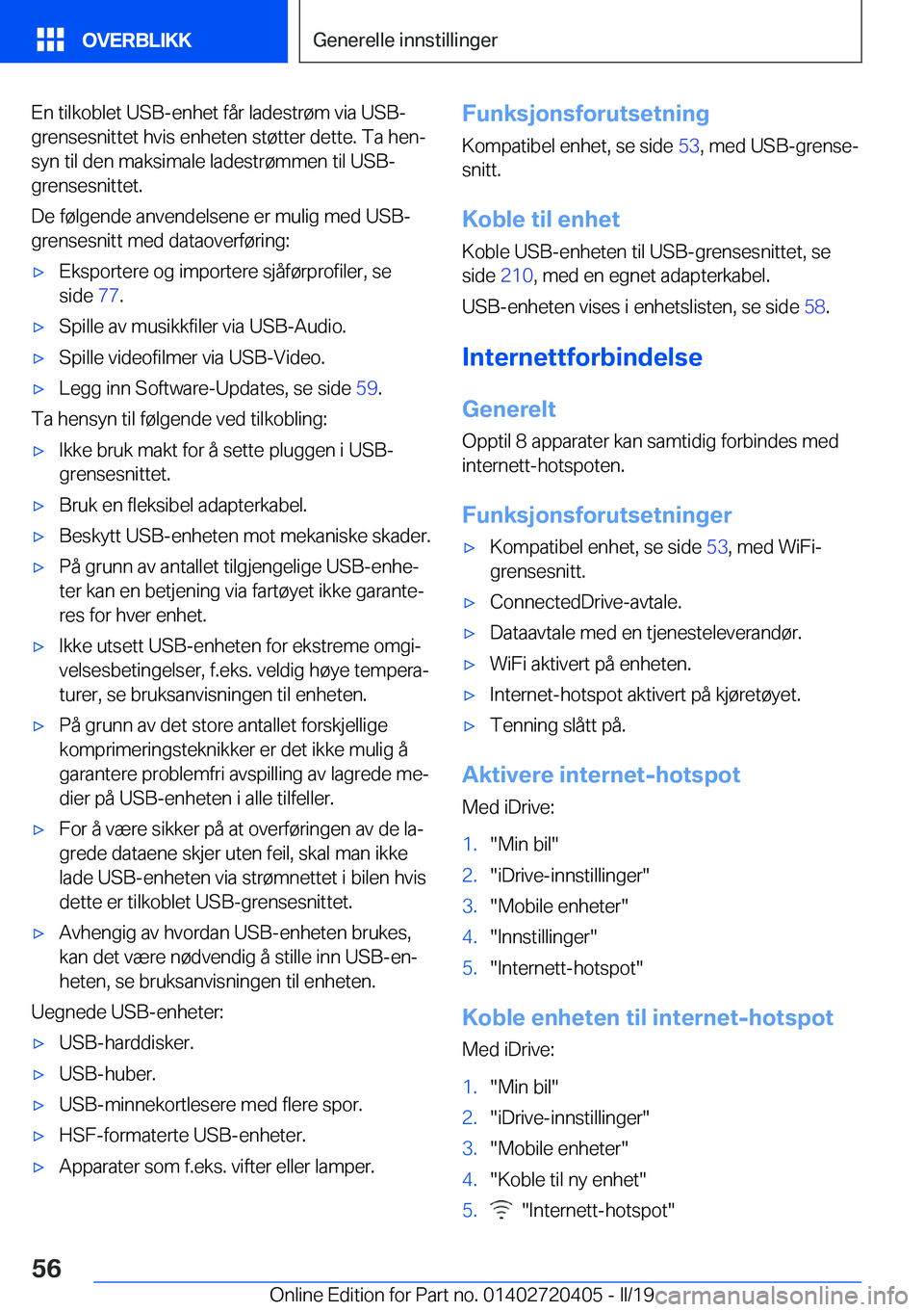 BMW X2 2019  InstruksjonsbØker (in Norwegian) �E�n��t�i�l�k�o�b�l�e�t��U�S�B�-�e�n�h�e�t��f�å�r��l�a�d�e�s�t�r�
