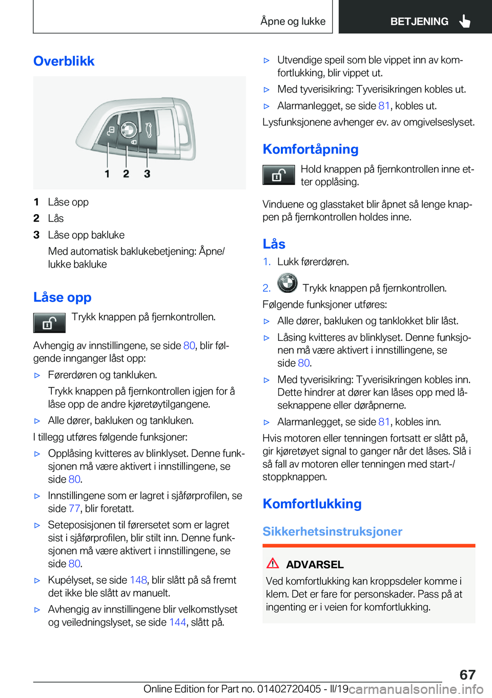 BMW X2 2019  InstruksjonsbØker (in Norwegian) �O�v�e�r�b�l�i�k�k�1�L�å�s�e��o�p�p�2�L�å�s�3�L�å�s�e��o�p�p��b�a�k�l�u�k�e
�M�e�d��a�u�t�o�m�a�t�i�s�k��b�a�k�l�u�k�e�b�e�t�j�e�n�i�n�g�:��