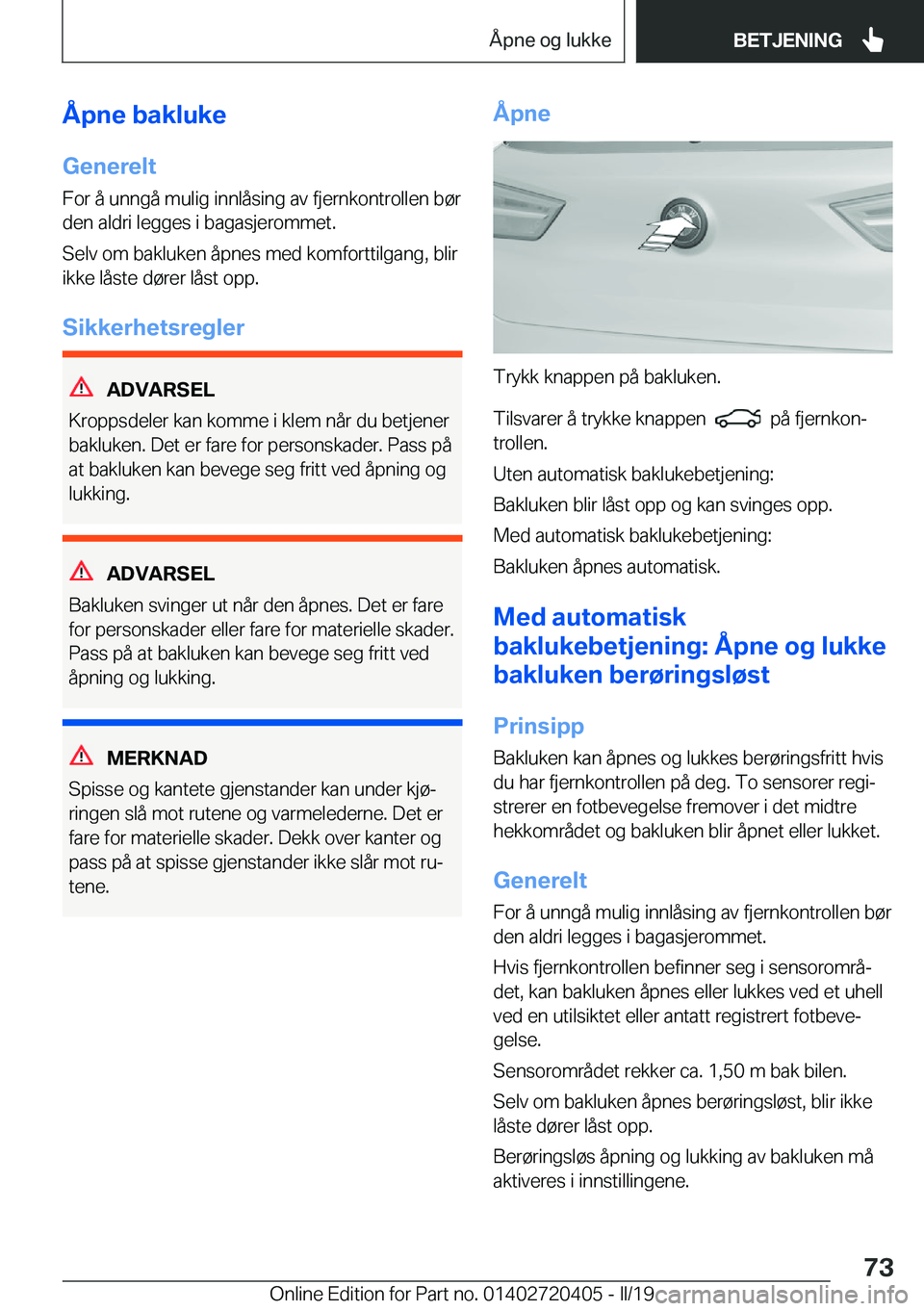BMW X2 2019  InstruksjonsbØker (in Norwegian) �