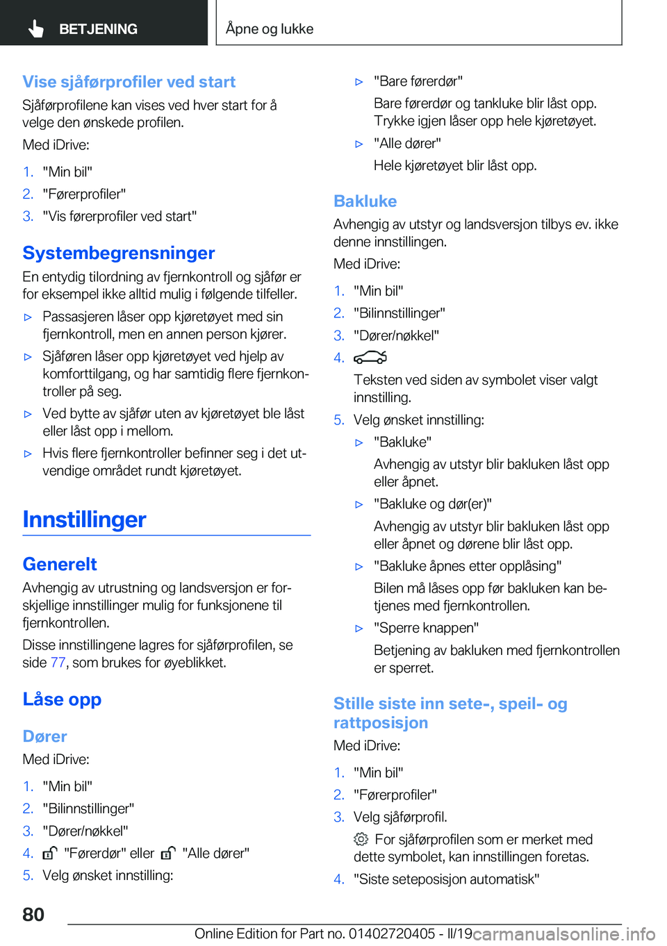 BMW X2 2019  InstruksjonsbØker (in Norwegian) �V�i�s�e��s�j�å�f�