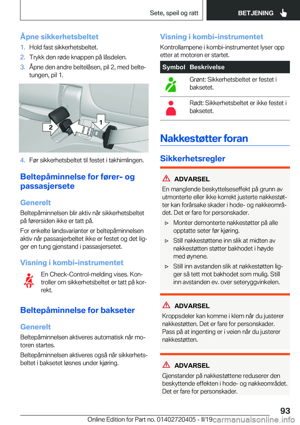 BMW X2 2019  InstruksjonsbØker (in Norwegian) �
