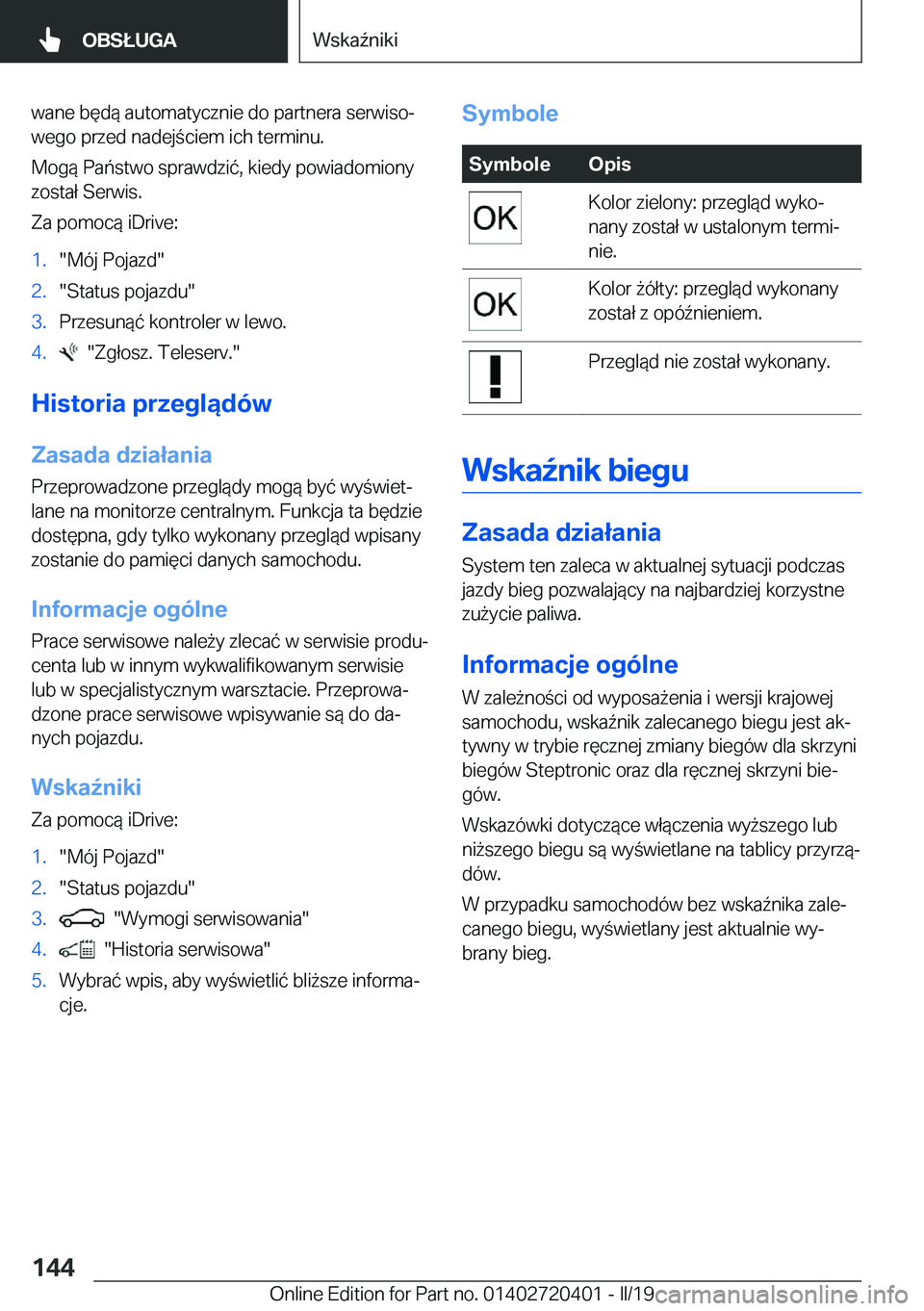 BMW X2 2019  Instrukcja obsługi (in Polish) �w�a�n�e��b�