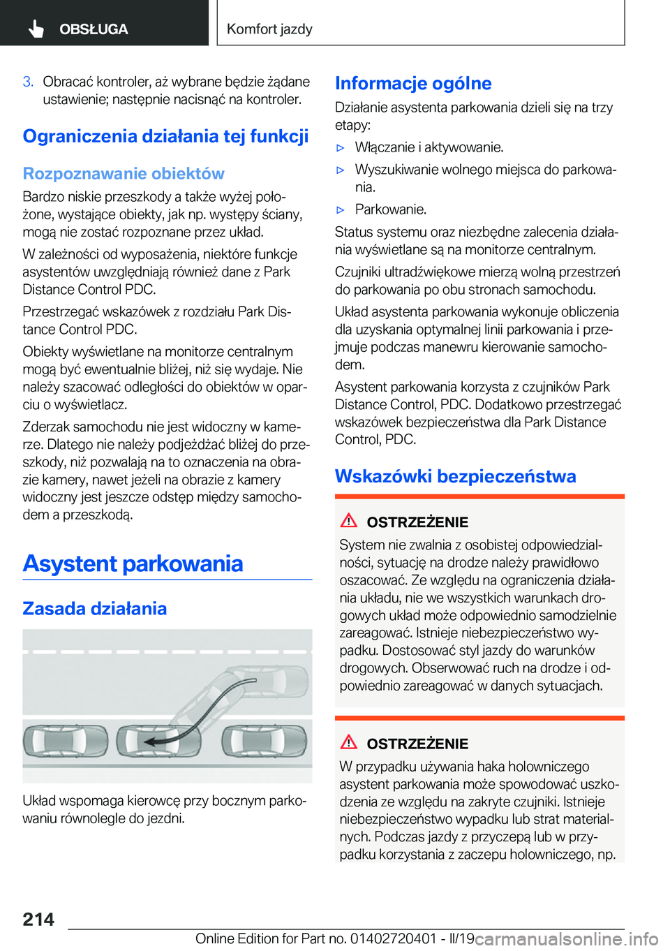 BMW X2 2019  Instrukcja obsługi (in Polish) �3�.�O�b�r�a�c�a�