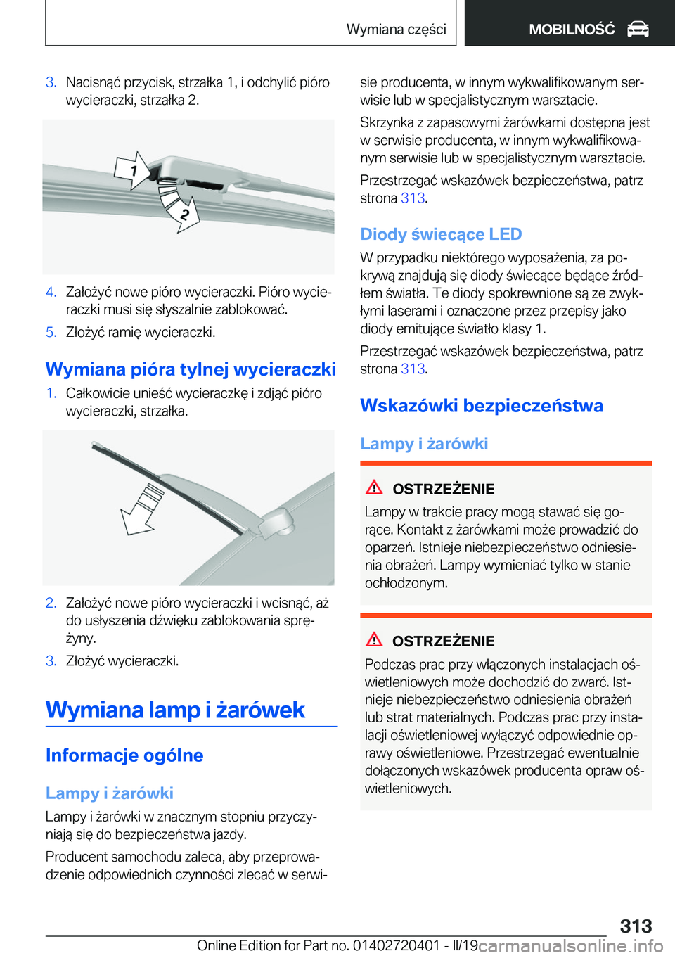 BMW X2 2019  Instrukcja obsługi (in Polish) �3�.�N�a�c�i�s�n�