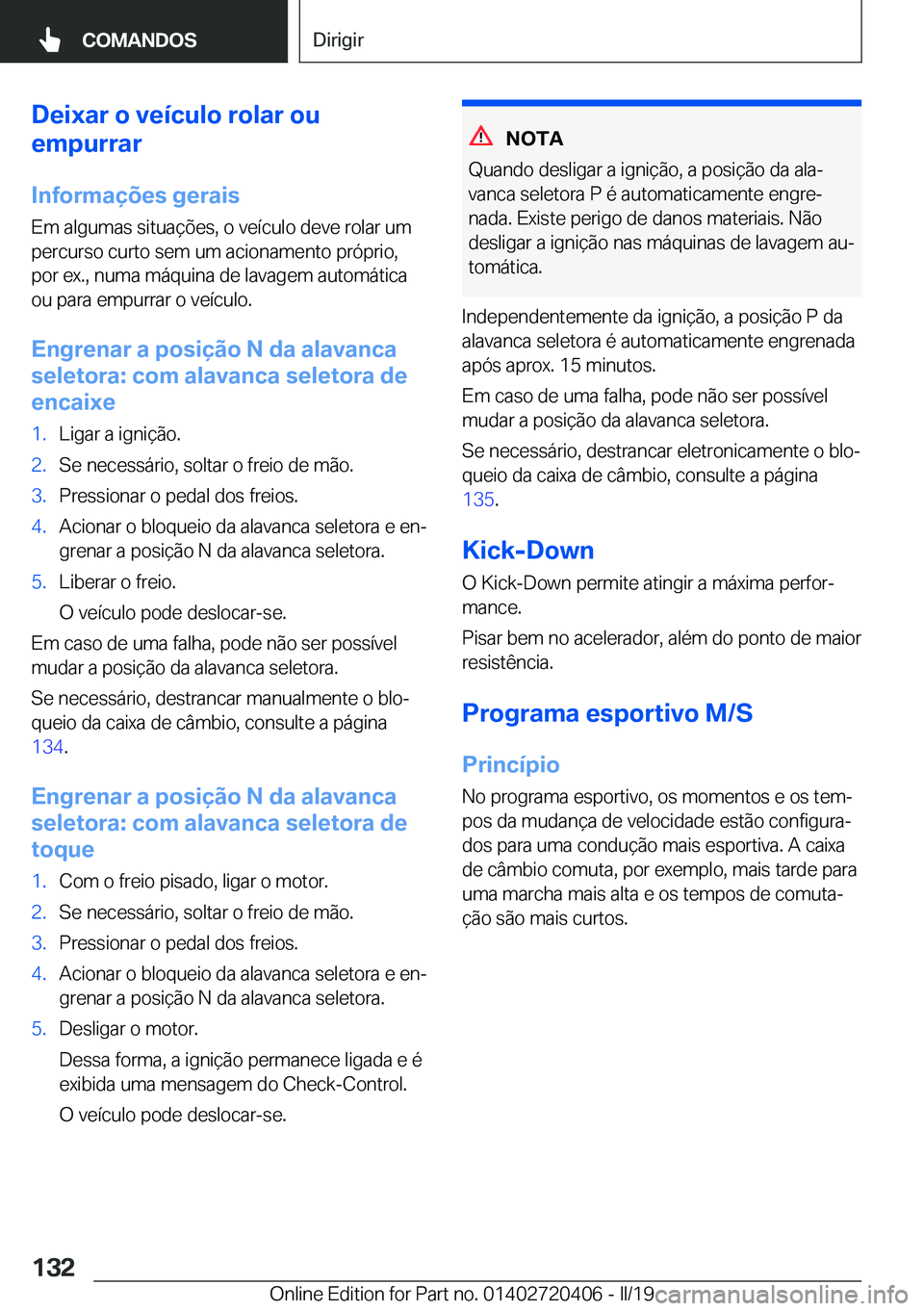 BMW X2 2019  Manual do condutor (in Portuguese) �D�e�i�x�a�r��o��v�e�