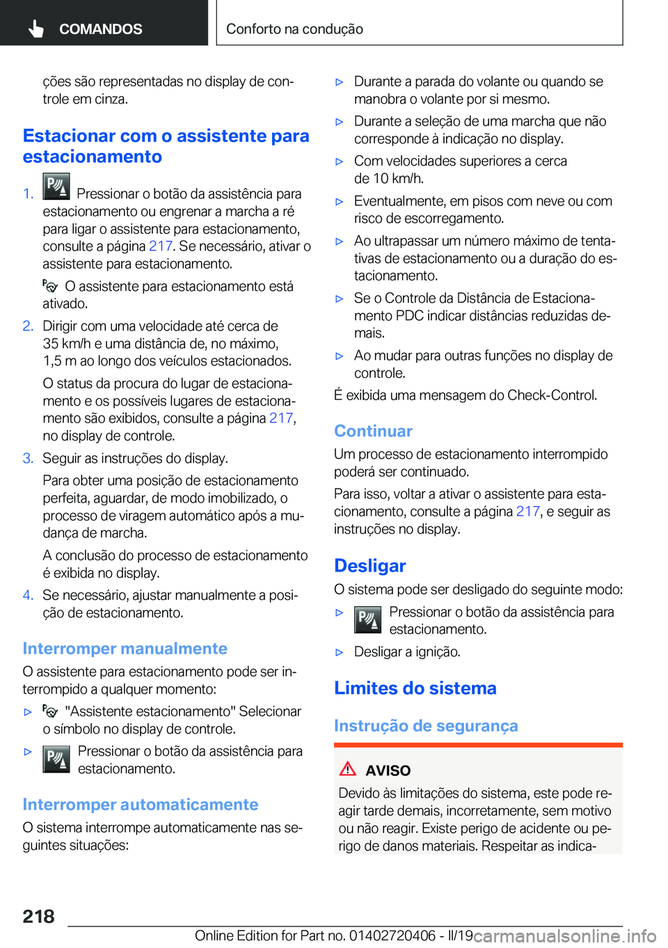 BMW X2 2019  Manual do condutor (in Portuguese) �