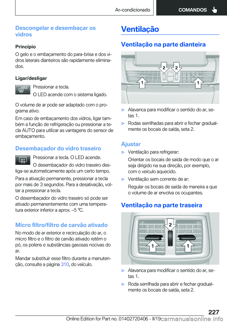 BMW X2 2019  Manual do condutor (in Portuguese) �D�e�s�c�o�n�g�e�l�a�r��e��d�e�s�e�m�b�a�