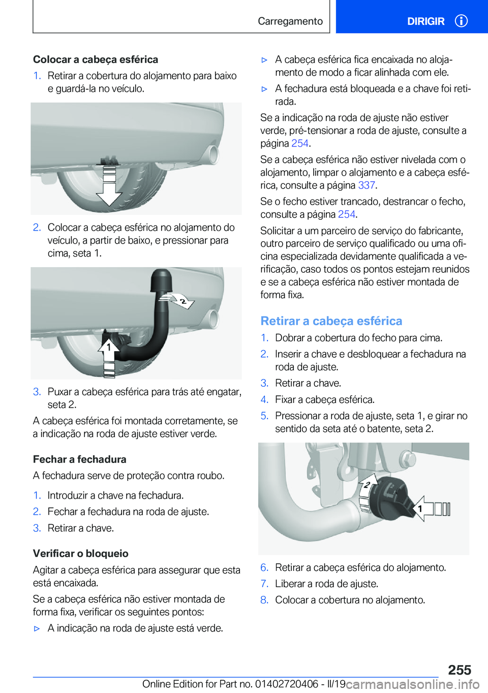 BMW X2 2019  Manual do condutor (in Portuguese) �C�o�l�o�c�a�r��a��c�a�b�e�