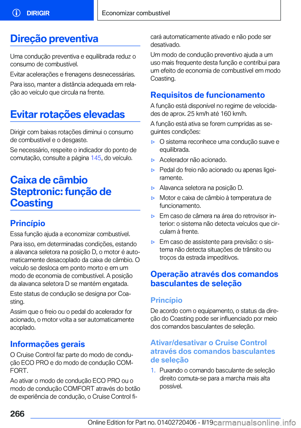 BMW X2 2019  Manual do condutor (in Portuguese) �D�i�r�e�