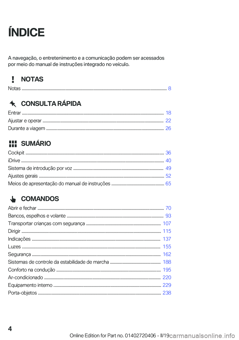 BMW X2 2019  Manual do condutor (in Portuguese) �
