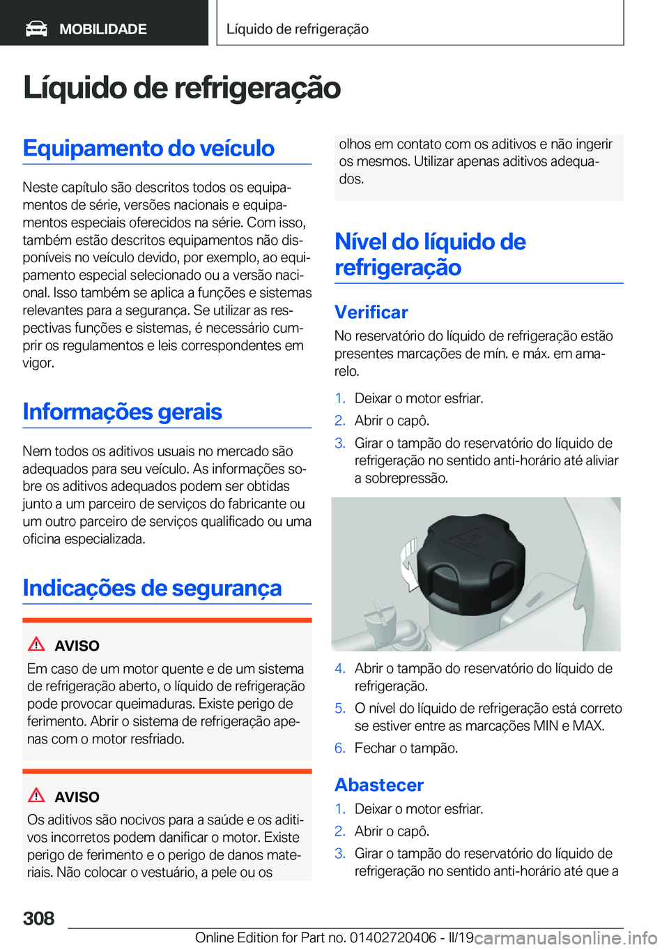 BMW X2 2019  Manual do condutor (in Portuguese) �L�