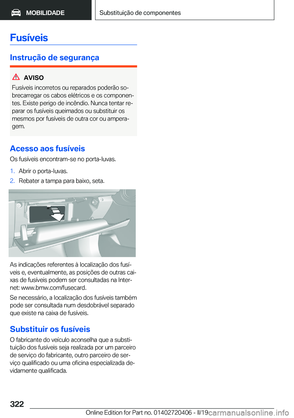 BMW X2 2019  Manual do condutor (in Portuguese) �F�u�s�