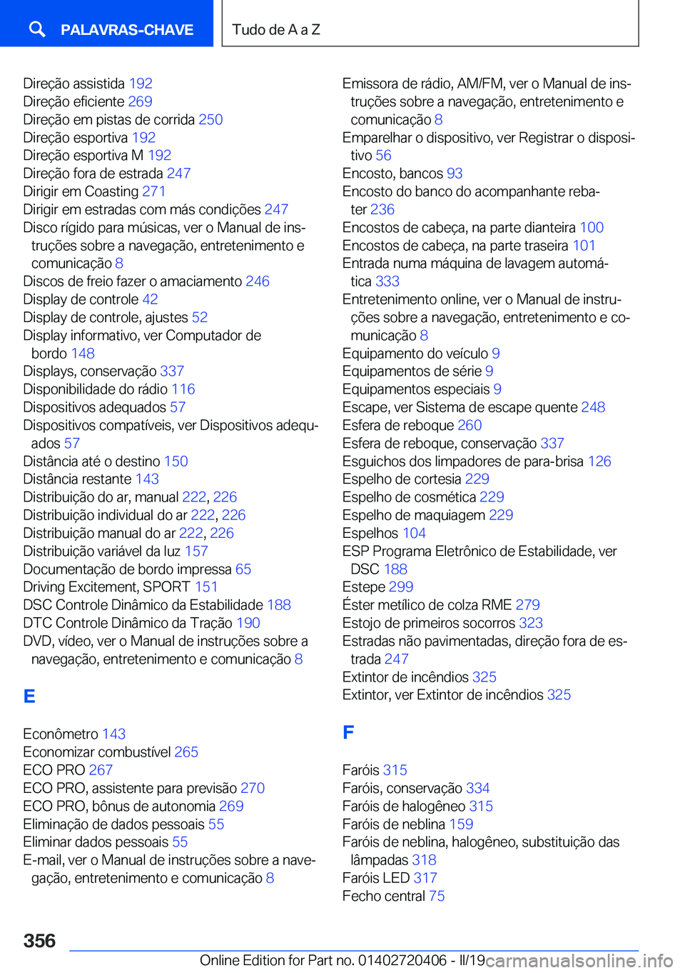 BMW X2 2019  Manual do condutor (in Portuguese) �D�i�r�e�