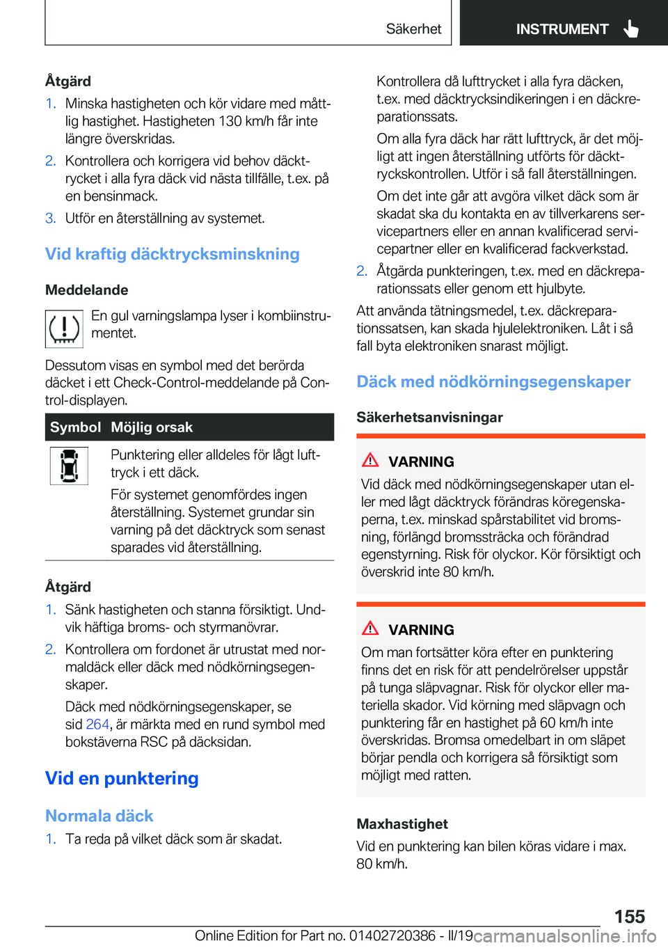 BMW X2 2019  InstruktionsbÖcker (in Swedish) �Å�t�g�ä�r�d�1�.�M�i�n�s�k�a��h�a�s�t�i�g�h�e�t�e�n��o�c�h��k�