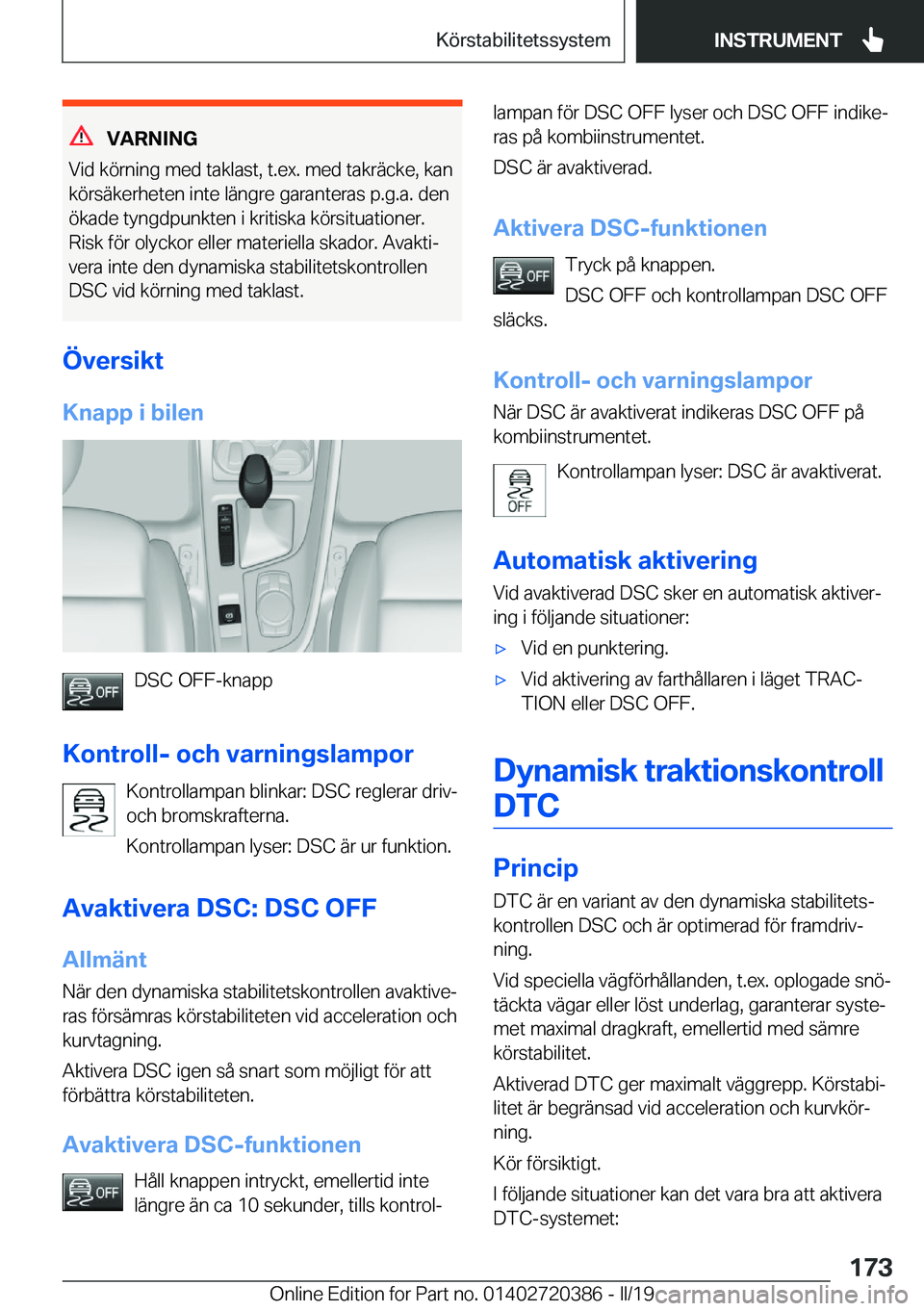BMW X2 2019  InstruktionsbÖcker (in Swedish) �V�A�R�N�I�N�G
�V�i�d��k�