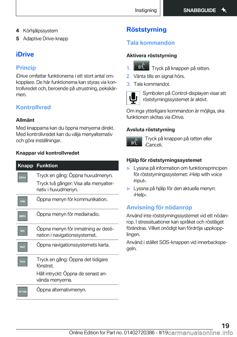 BMW X2 2019  InstruktionsbÖcker (in Swedish) �4�K�