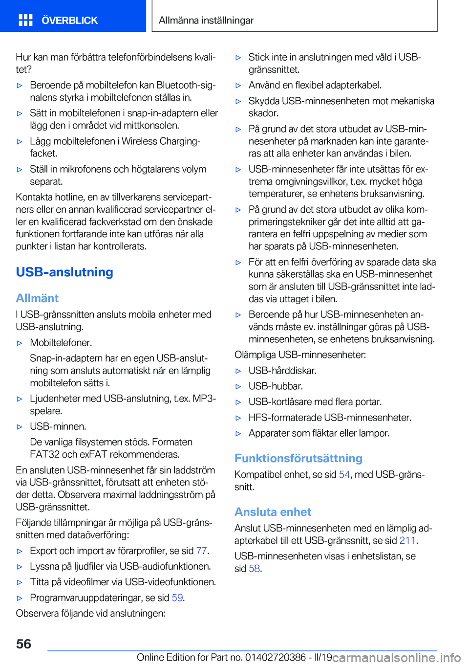 BMW X2 2019  InstruktionsbÖcker (in Swedish) �H�u�r��k�a�n��m�a�n��f�