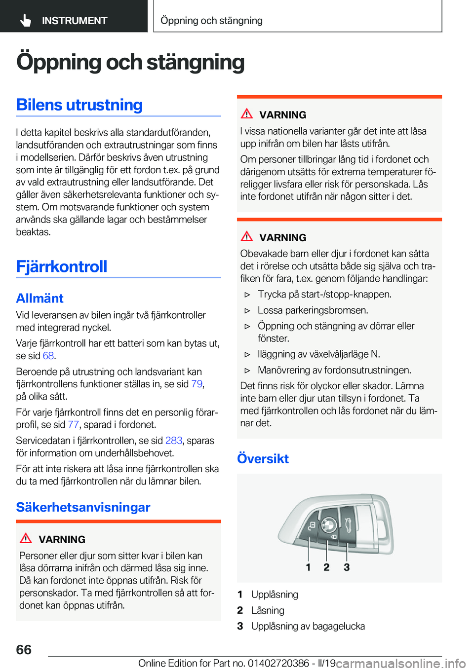 BMW X2 2019  InstruktionsbÖcker (in Swedish) �