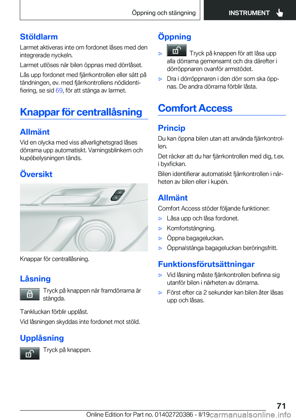 BMW X2 2019  InstruktionsbÖcker (in Swedish) �S�t�
