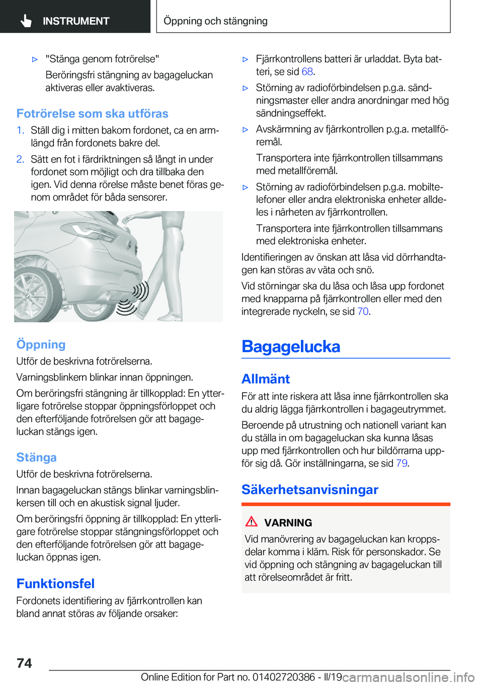 BMW X2 2019  InstruktionsbÖcker (in Swedish) x��S�t�ä�n�g�a��g�e�n�o�m��f�o�t�r�