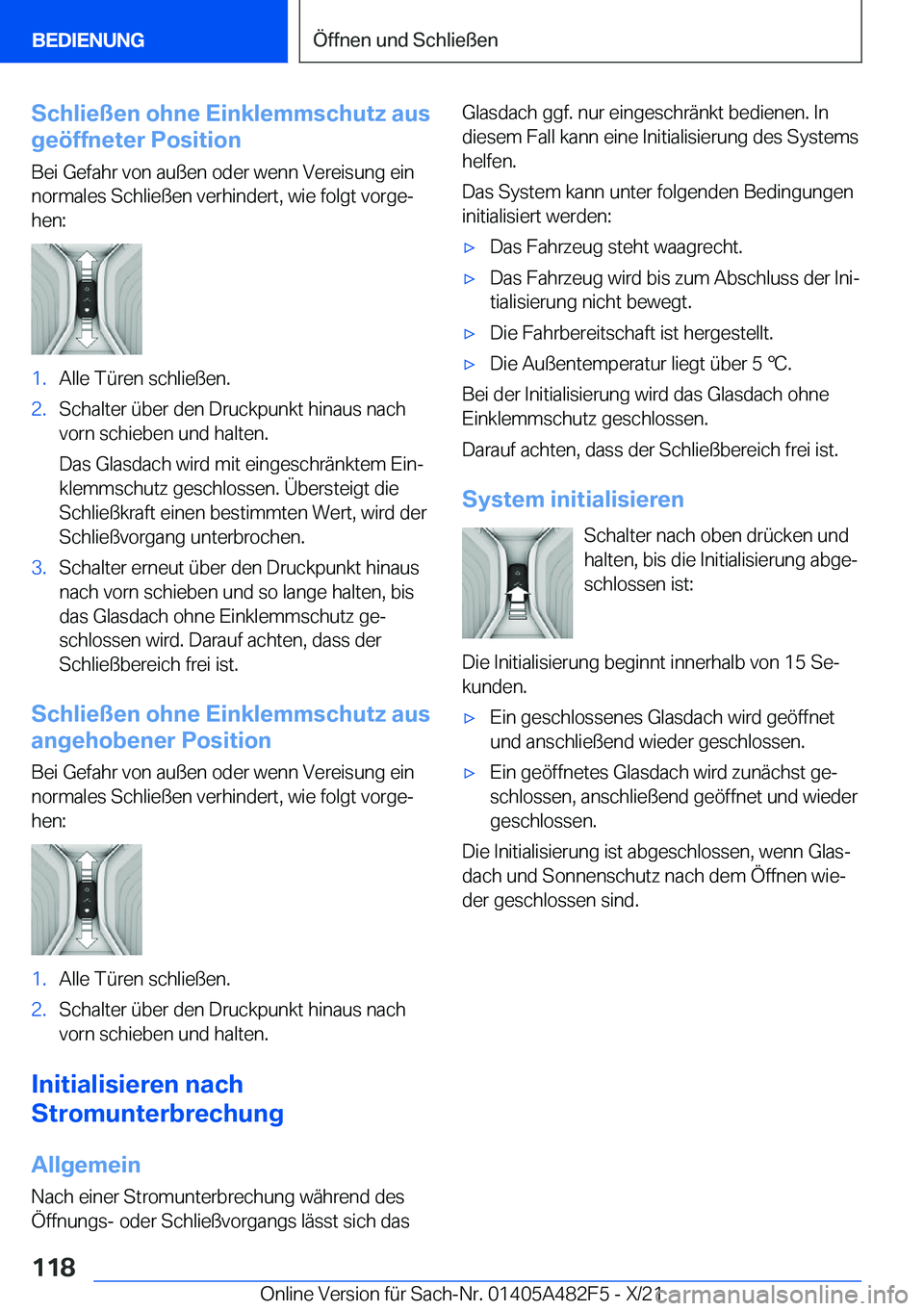 BMW X3 2022  Betriebsanleitungen (in German) �S�c�h�l�i�e�