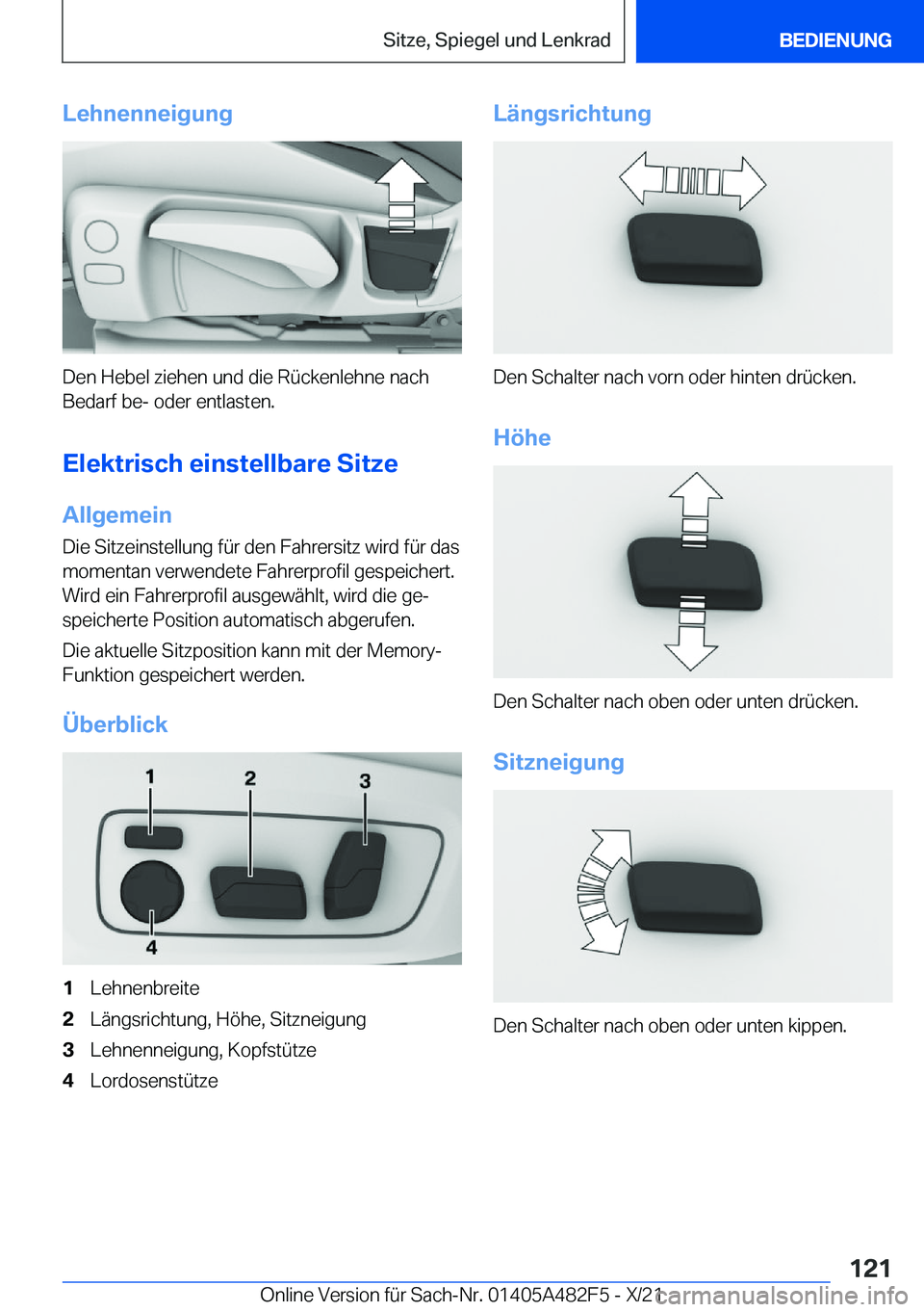 BMW X3 2022  Betriebsanleitungen (in German) �L�e�h�n�e�n�n�e�i�g�u�n�g
�D�e�n��H�e�b�e�l��z�i�e�h�e�n��u�n�d��d�i�e��R�