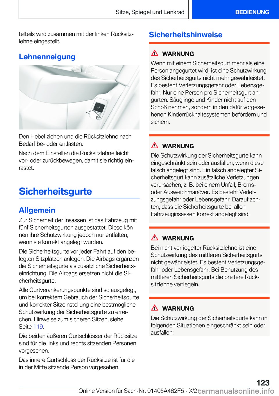 BMW X3 2022  Betriebsanleitungen (in German) �t�e�l�t�e�i�l�s��w�i�r�d��z�u�s�a�m�m�e�n��m�i�t��d�e�r��l�i�n�k�e�n��R�