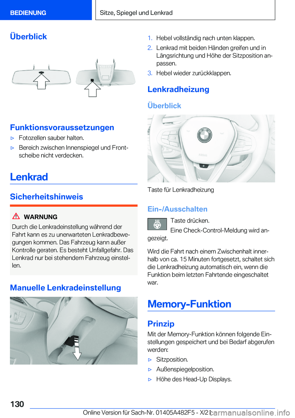 BMW X3 2022  Betriebsanleitungen (in German) �