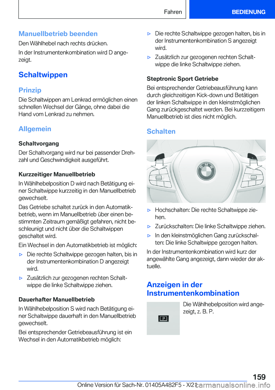 BMW X3 2022  Betriebsanleitungen (in German) �M�a�n�u�e�l�l�b�e�t�r�i�e�b��b�e�e�n�d�e�n�D�e�n��W�
