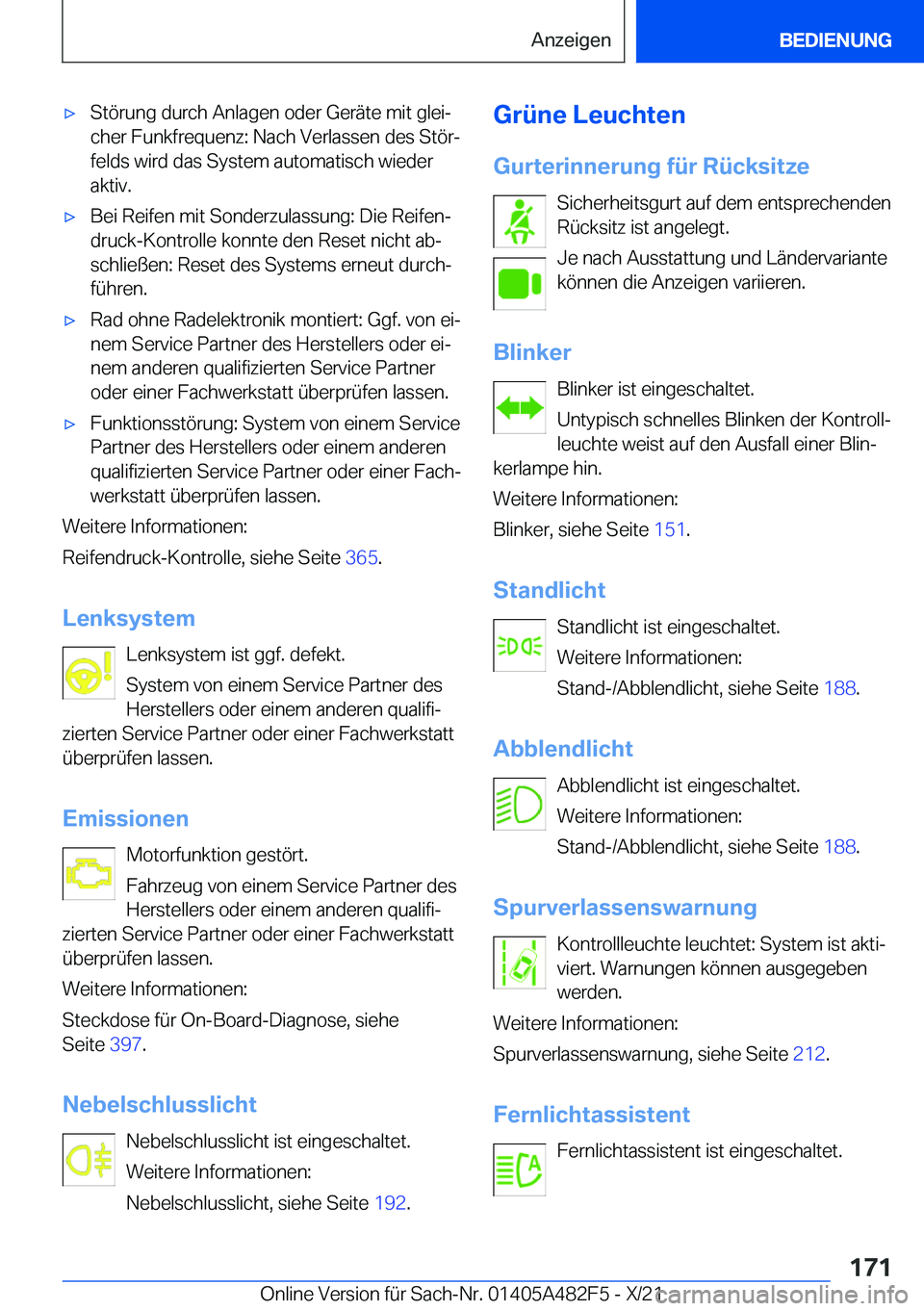 BMW X3 2022  Betriebsanleitungen (in German) x�S�t�