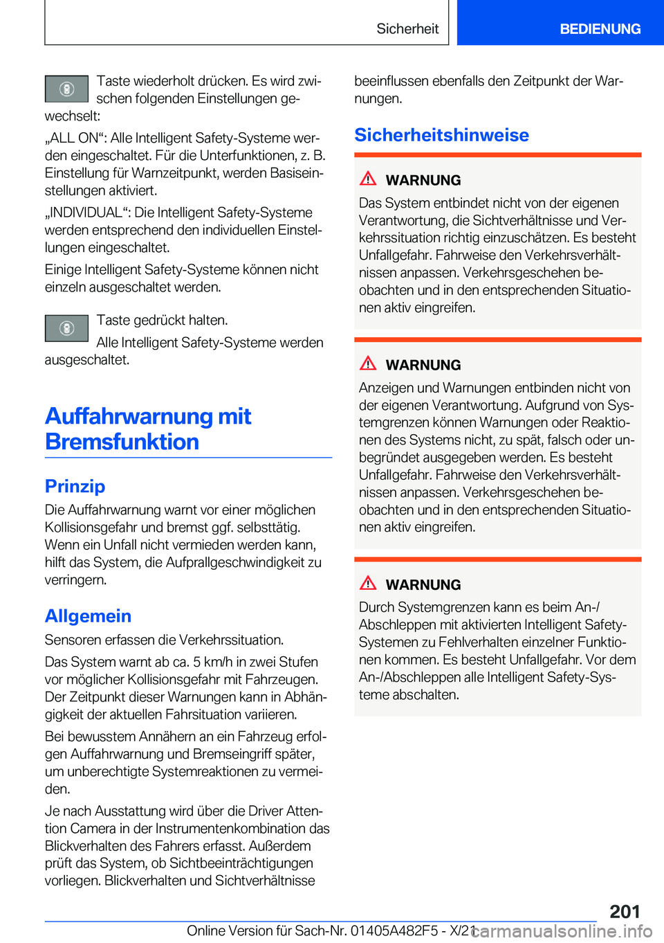 BMW X3 2022  Betriebsanleitungen (in German) �T�a�s�t�e��w�i�e�d�e�r�h�o�l�t��d�r�