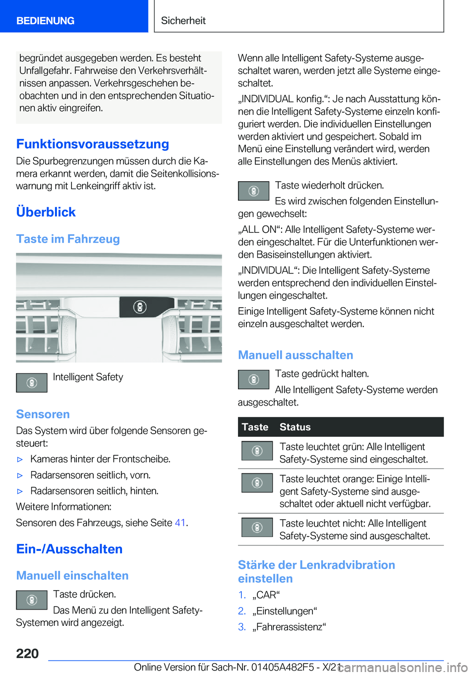 BMW X3 2022  Betriebsanleitungen (in German) �b�e�g�r�