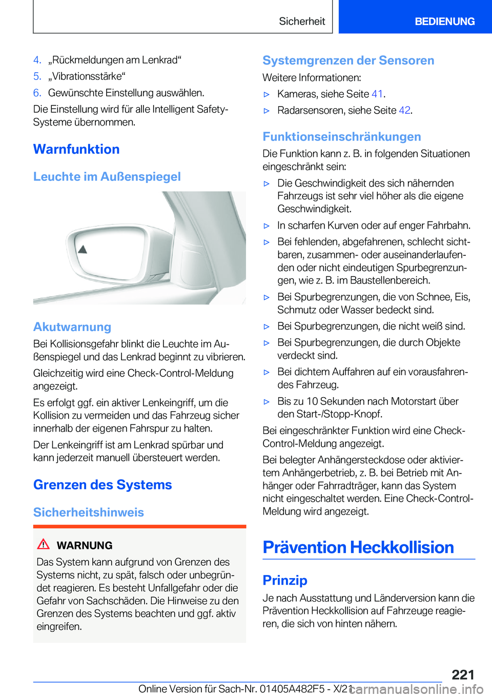 BMW X3 2022  Betriebsanleitungen (in German) �4�.x�R�