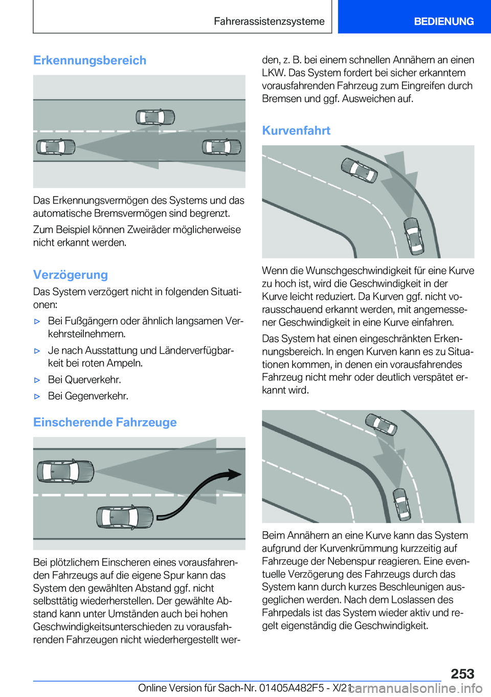 BMW X3 2022  Betriebsanleitungen (in German) �E�r�k�e�n�n�u�n�g�s�b�e�r�e�i�c�h
�D�a�s��E�r�k�e�n�n�u�n�g�s�v�e�r�m�