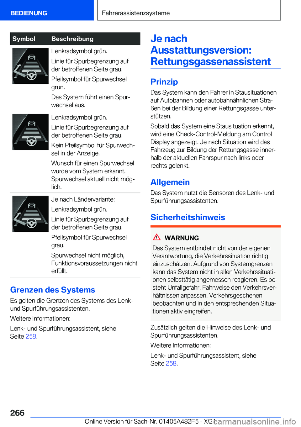 BMW X3 2022  Betriebsanleitungen (in German) �S�y�m�b�o�l�B�e�s�c�h�r�e�i�b�u�n�g�L�e�n�k�r�a�d�s�y�m�b�o�l��g�r�